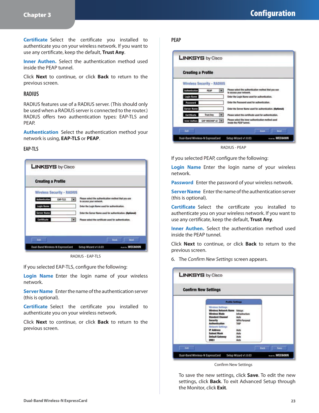 Cisco Systems WEC600N manual Radius 