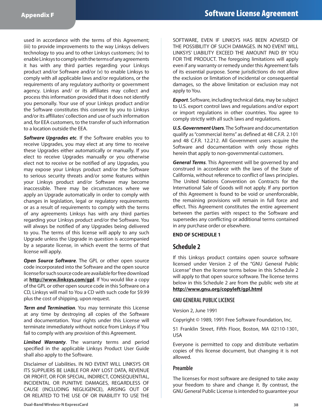 Cisco Systems WEC600N manual Schedule, Preamble 