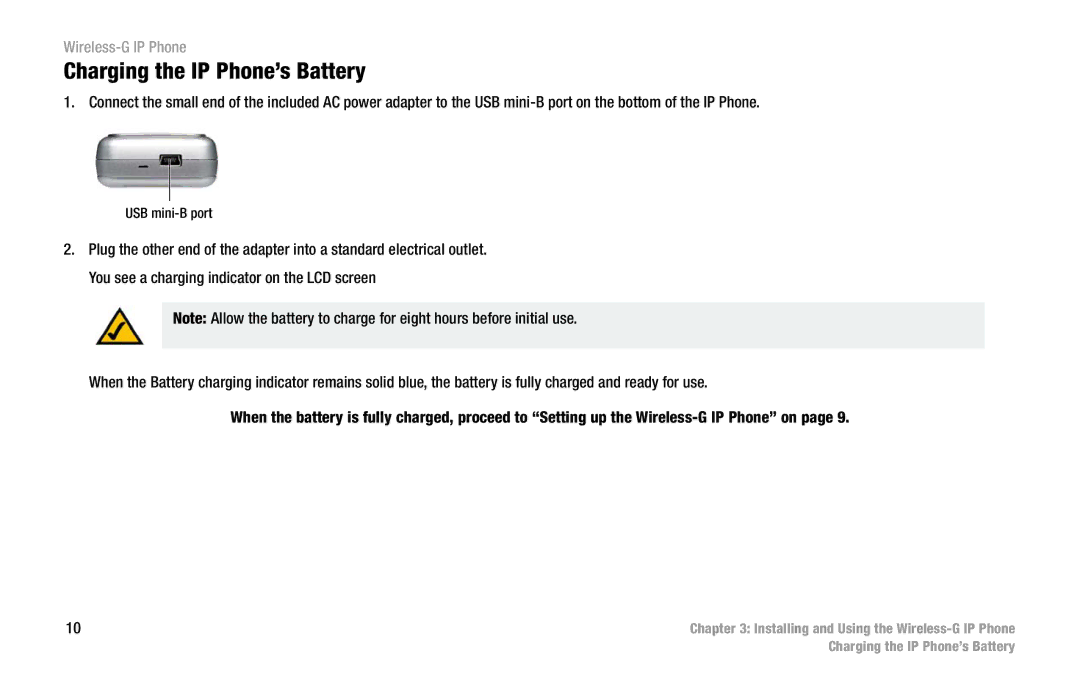 Cisco Systems WIP300 manual Charging the IP Phone’s Battery 