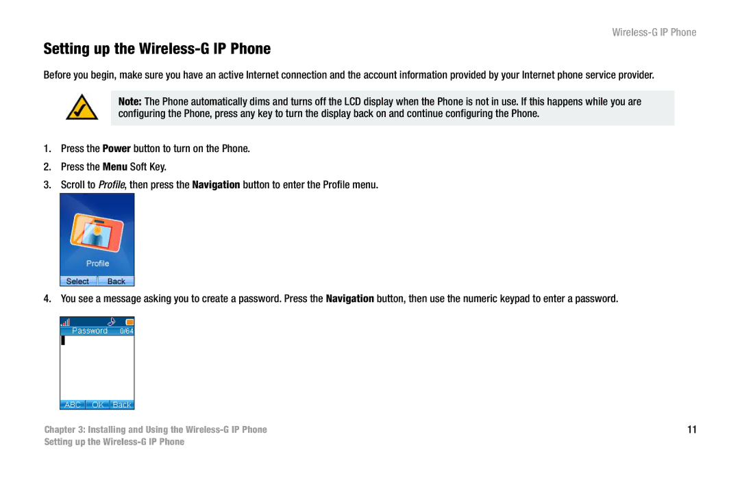 Cisco Systems WIP300 manual Setting up the Wireless-G IP Phone 