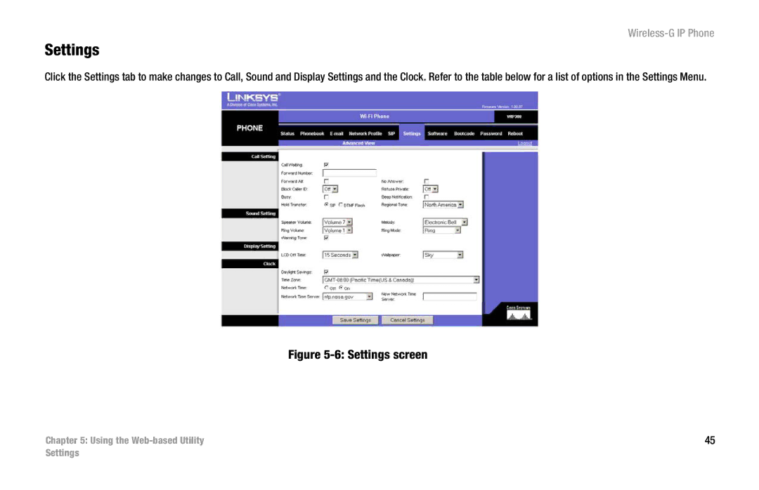 Cisco Systems WIP300 manual Using the Web-based Utility Settings 