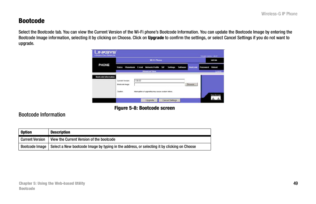 Cisco Systems WIP300 manual Bootcode Information 