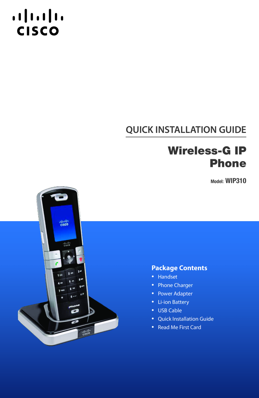 Cisco Systems WIP310 manual Wireless-G IP Phone 