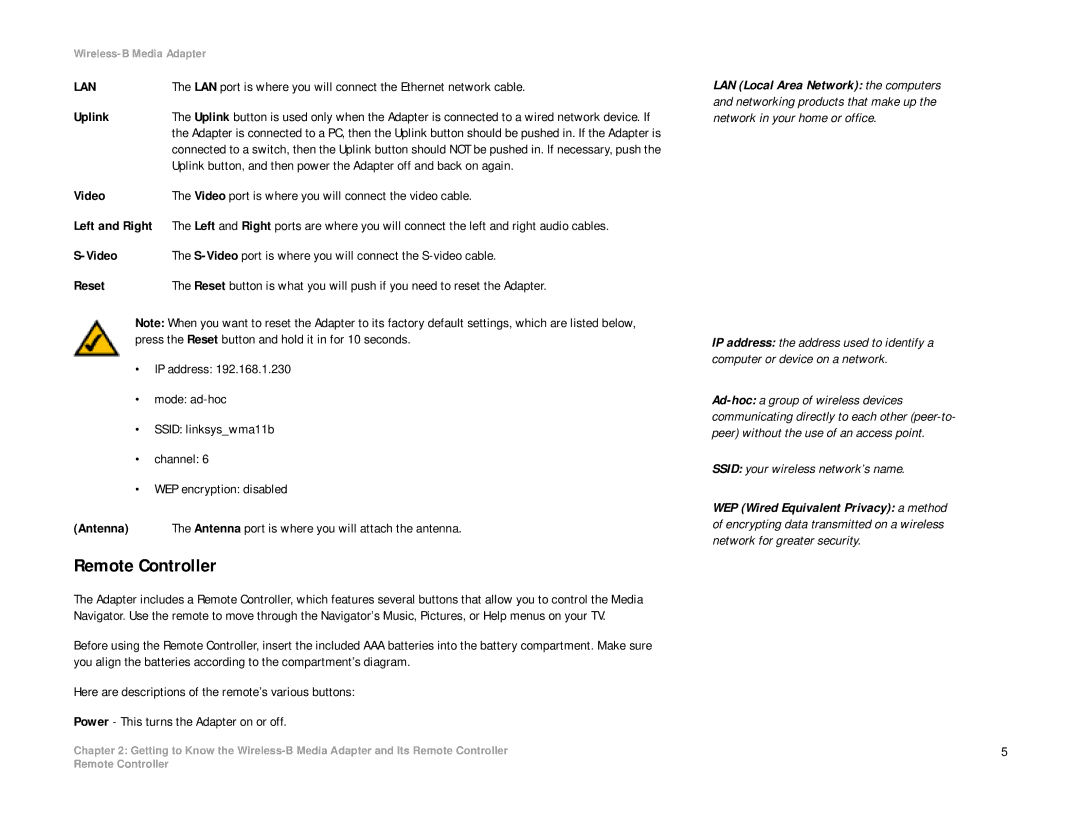 Cisco Systems WMA11B manual Ssid your wireless network’s name 