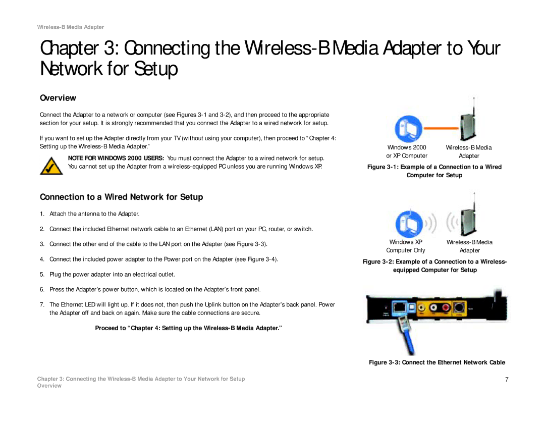 Cisco Systems WMA11B manual Overview, Connection to a Wired Network for Setup 