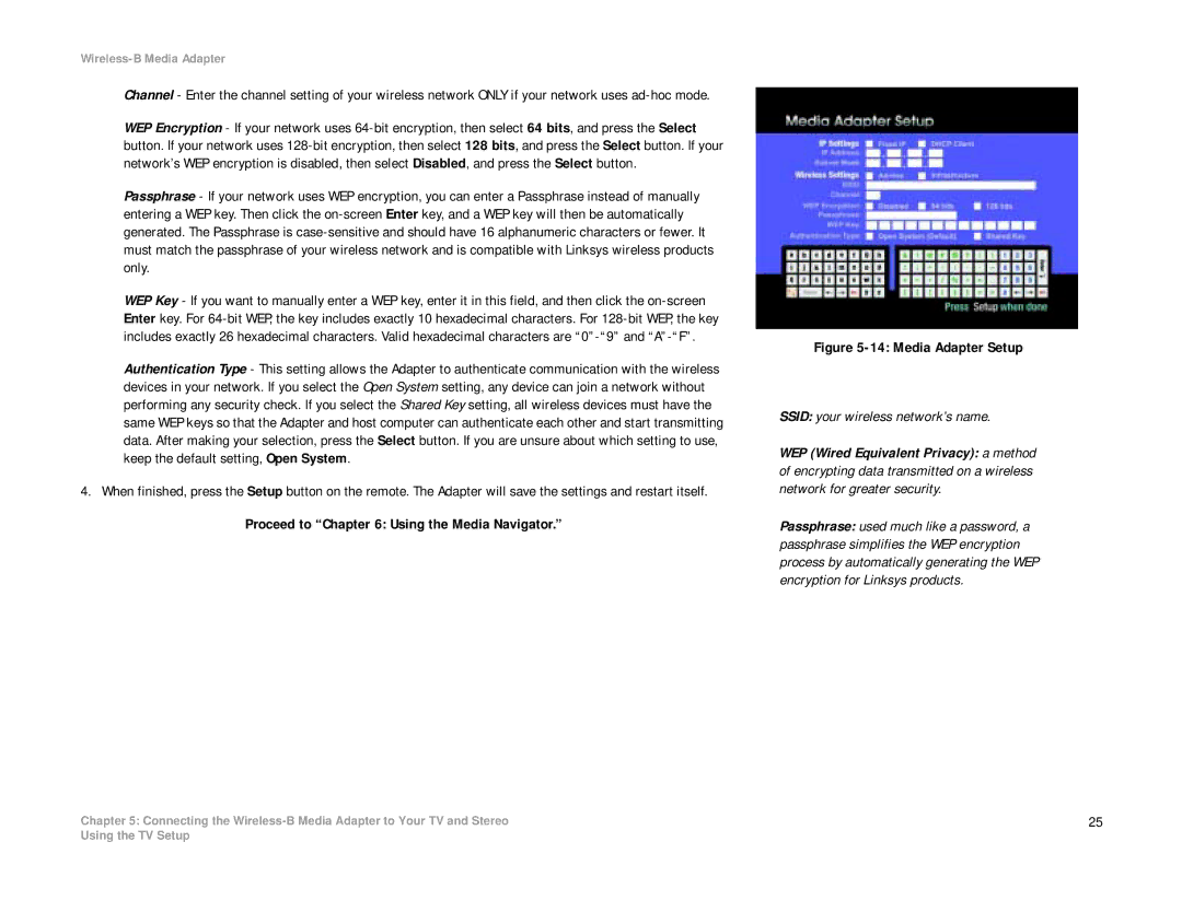 Cisco Systems WMA11B manual Media Adapter Setup 