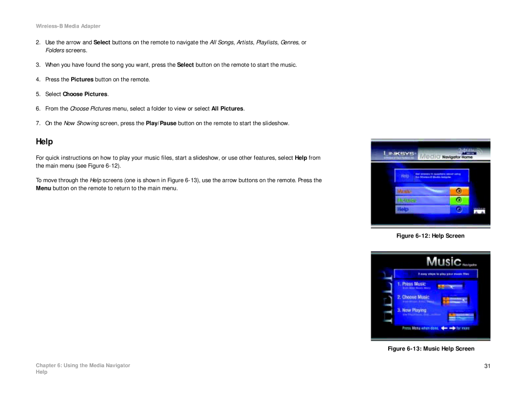 Cisco Systems WMA11B manual Help Screen 