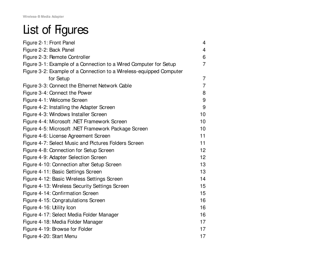 Cisco Systems WMA11B manual List of Figures, For Setup 