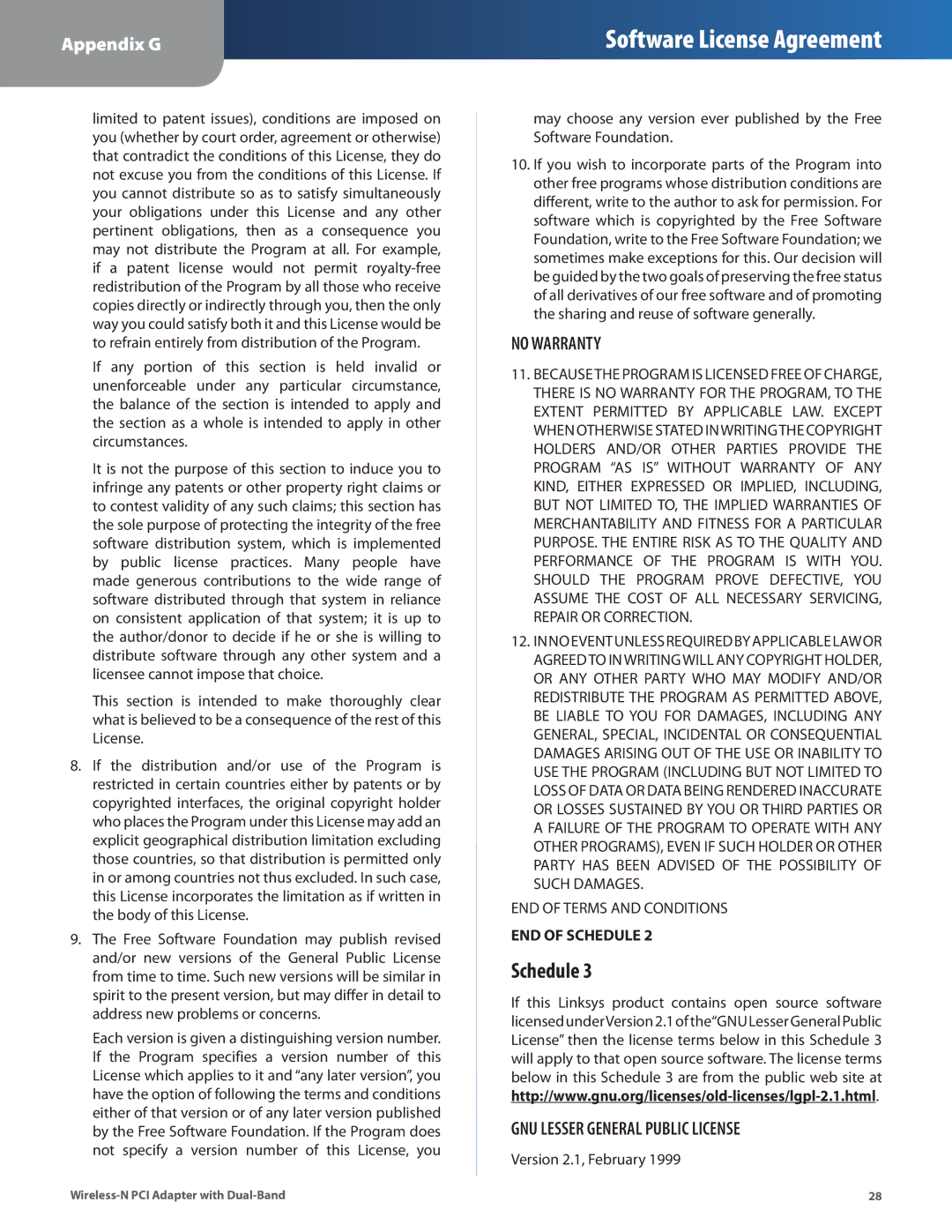 Cisco Systems WMP600N manual GNU Lesser General Public License 