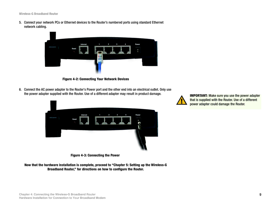 Cisco Systems WRK54G manual Connecting Your Network Devices 