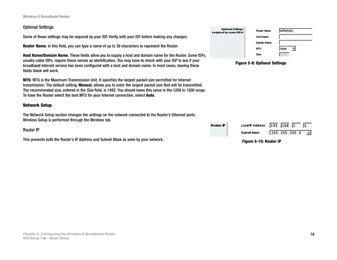 Cisco Systems WRK54G manual Optional Settings 