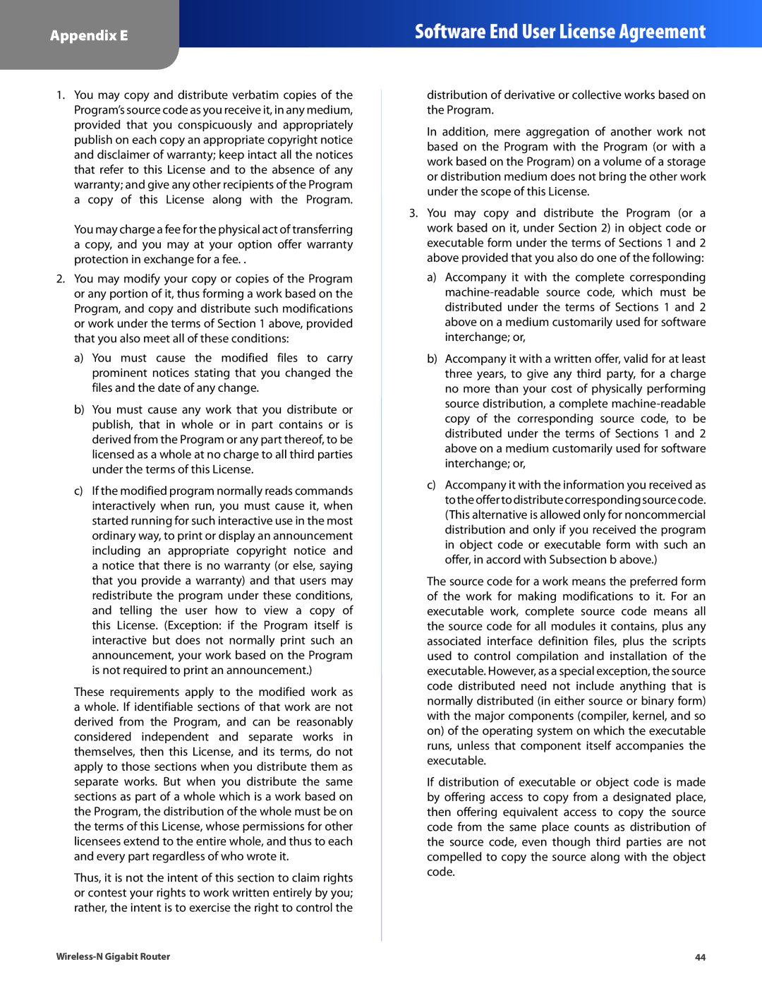 Cisco Systems WRT310N manual Software End User License Agreement 