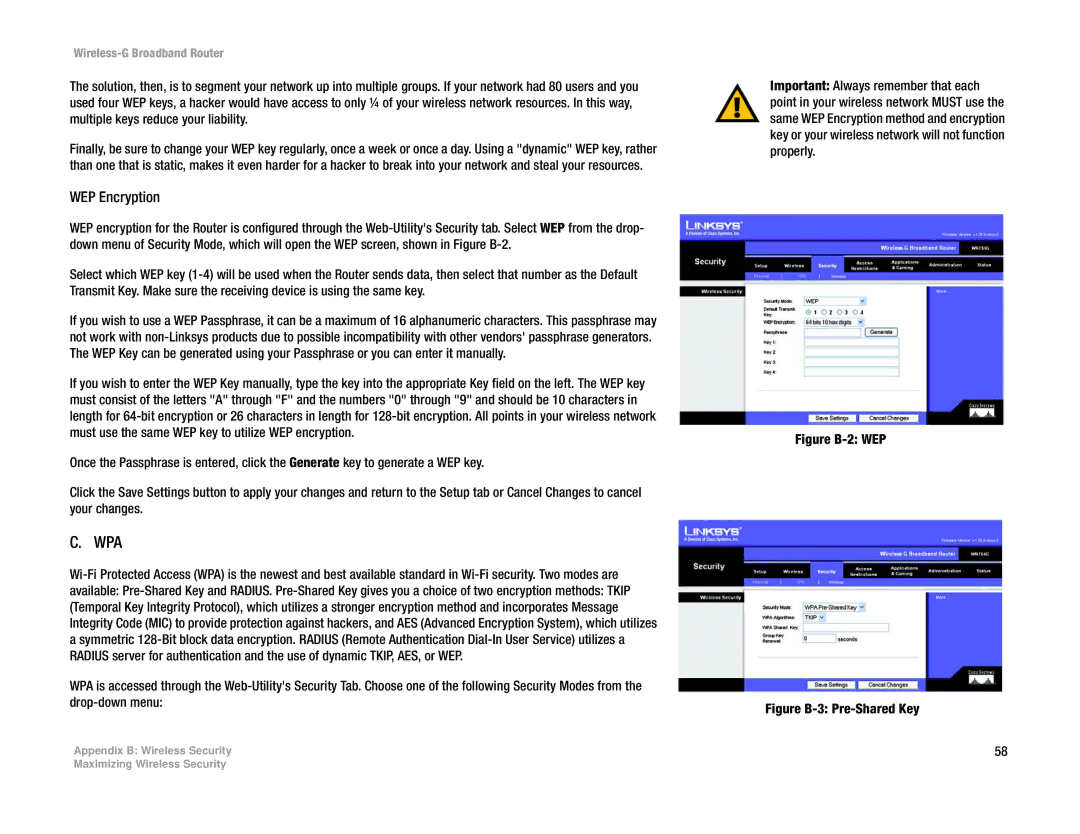 Cisco Systems WRT54G manual Wpa 