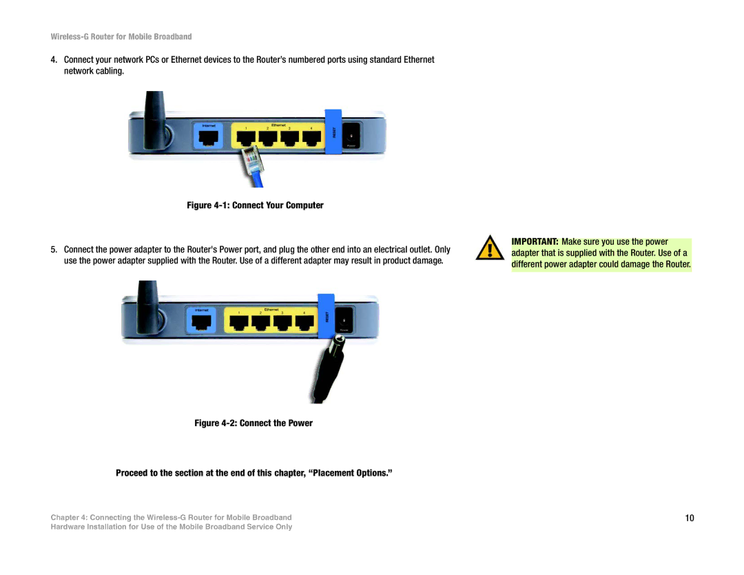 Cisco Systems WRT54G3G-ST manual Connect Your Computer 