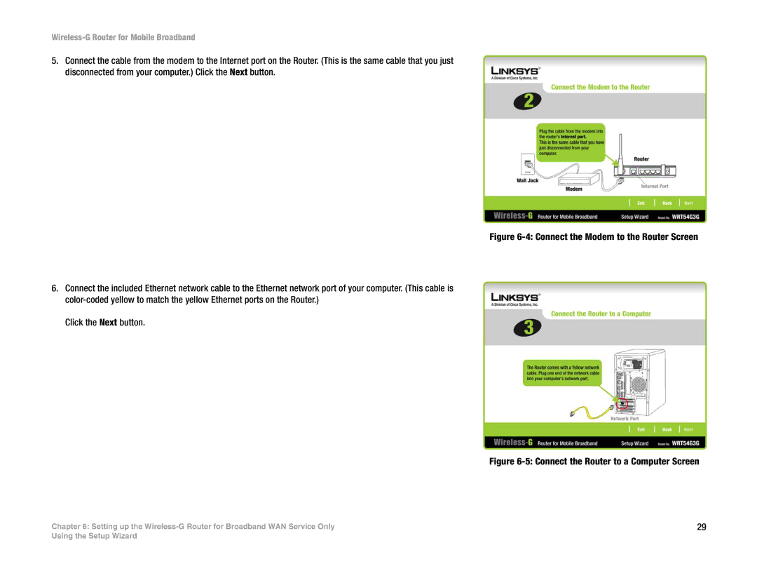 Cisco Systems WRT54G3G-ST manual Connect the Router to a Computer Screen 