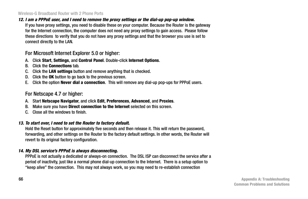 Cisco Systems WRT54GP2 manual For Microsoft Internet Explorer 5.0 or higher, For Netscape 4.7 or higher 