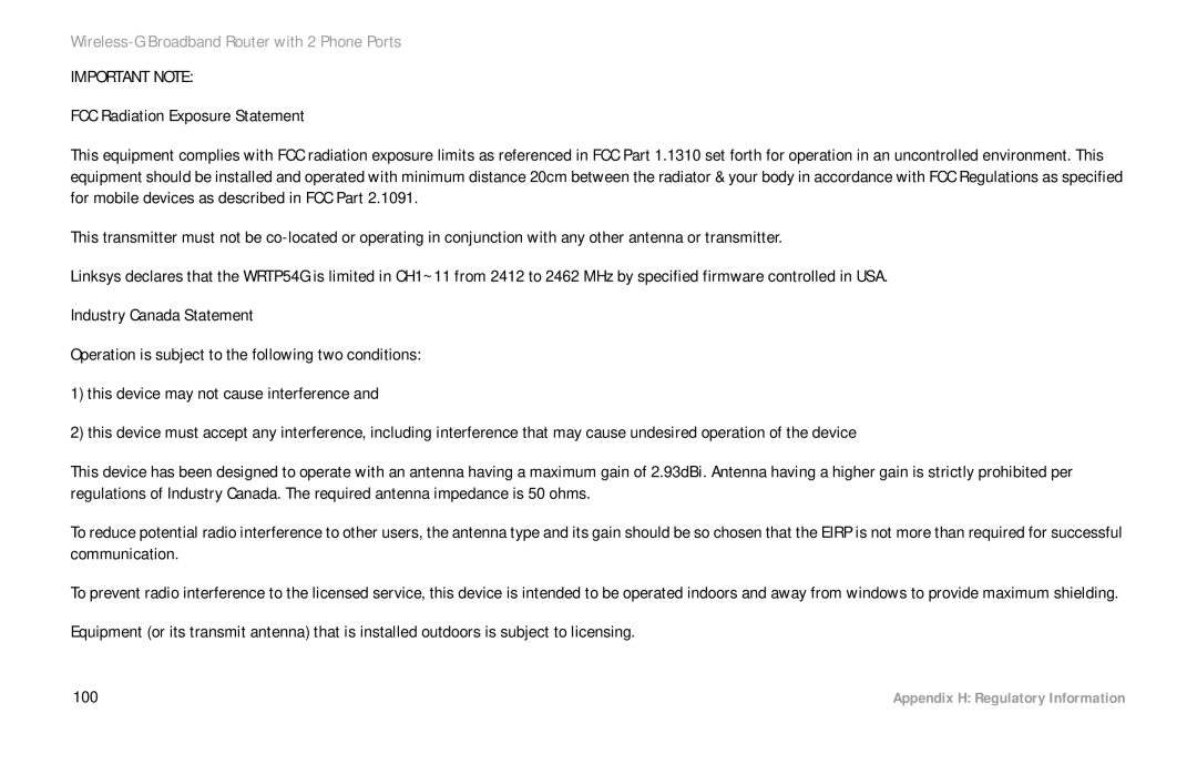 Cisco Systems WRTP54G manual Important Note 