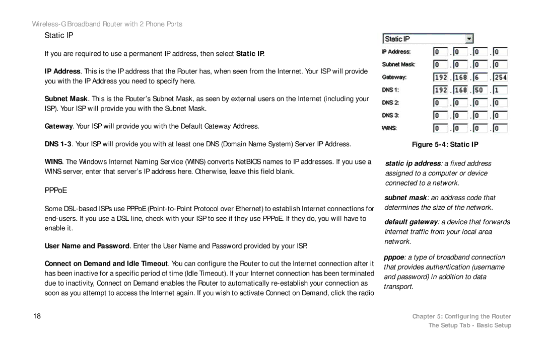 Cisco Systems WRTP54G manual Static IP 