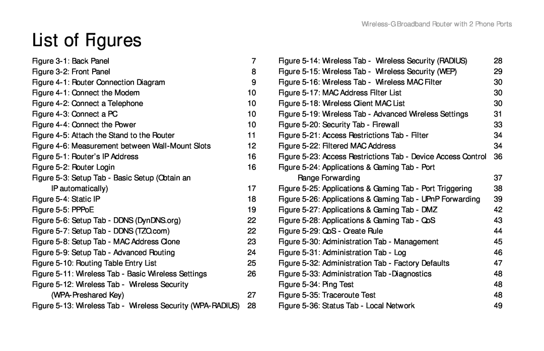 Cisco Systems WRTP54G manual List of Figures 