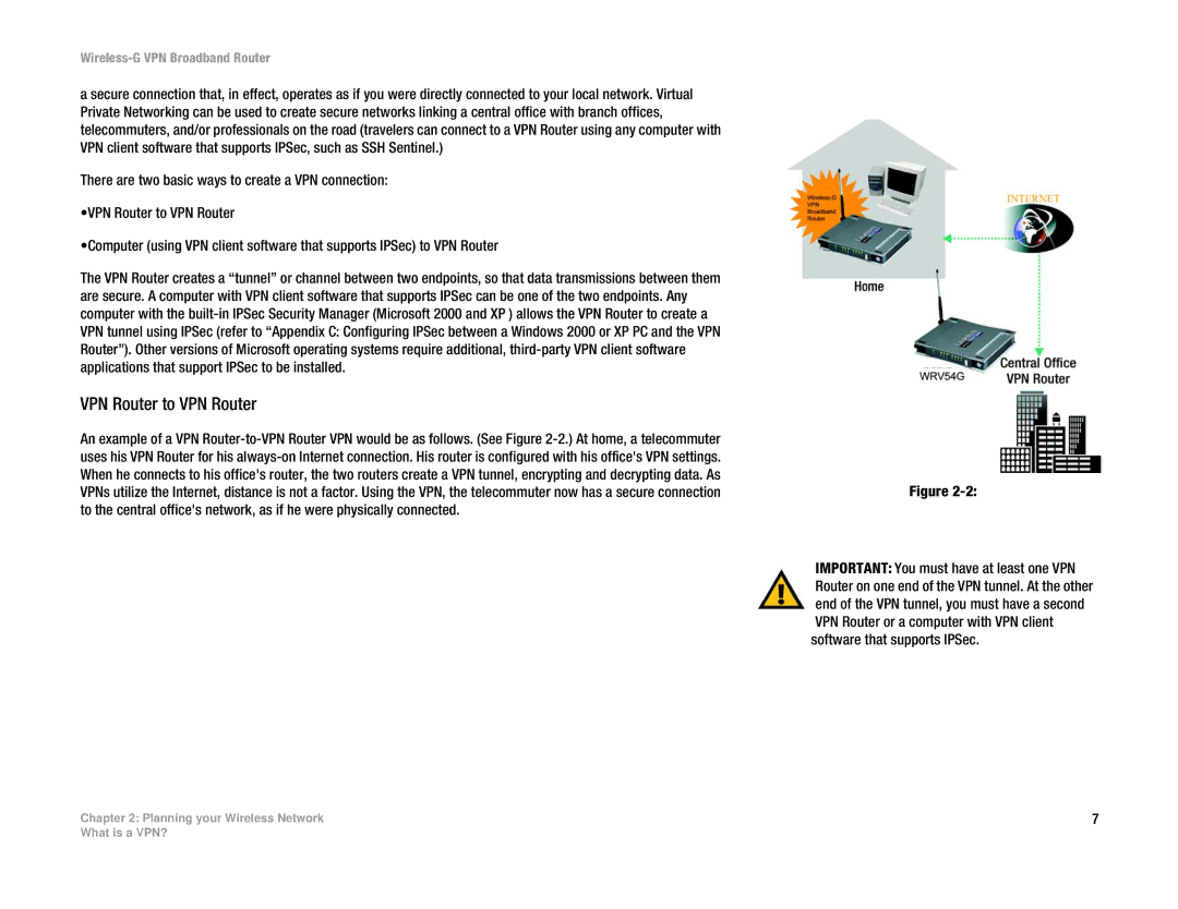 Cisco Systems WRV54G manual VPN Router to VPN Router 