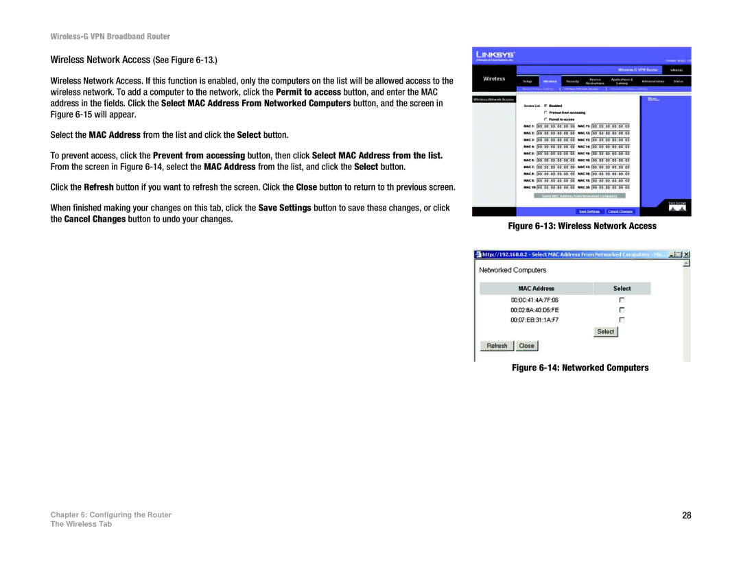 Cisco Systems WRV54G manual Wireless Network Access See Figure 