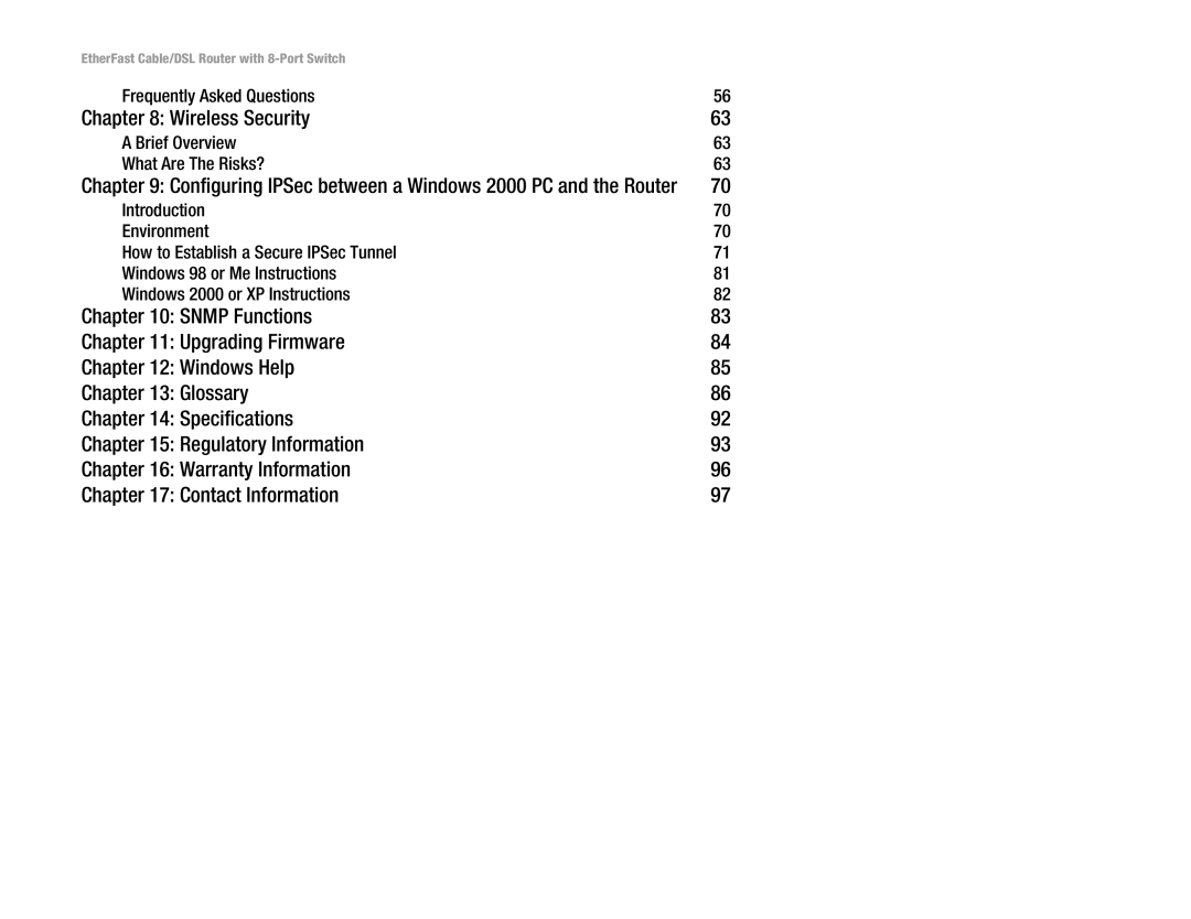 Cisco Systems WRV54G manual Wireless Security, Frequently Asked Questions 