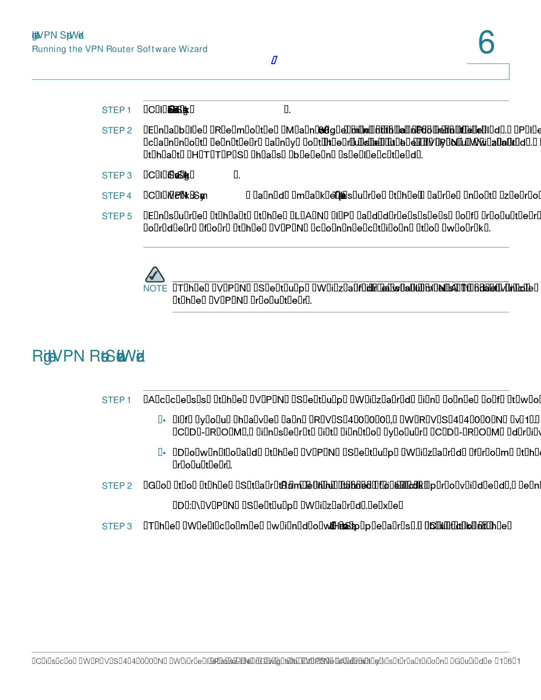 Cisco Systems WRVS4400NRF manual Running the VPN Router Software Wizard, Using the VPN Setup Wizard, Click Save Settings 