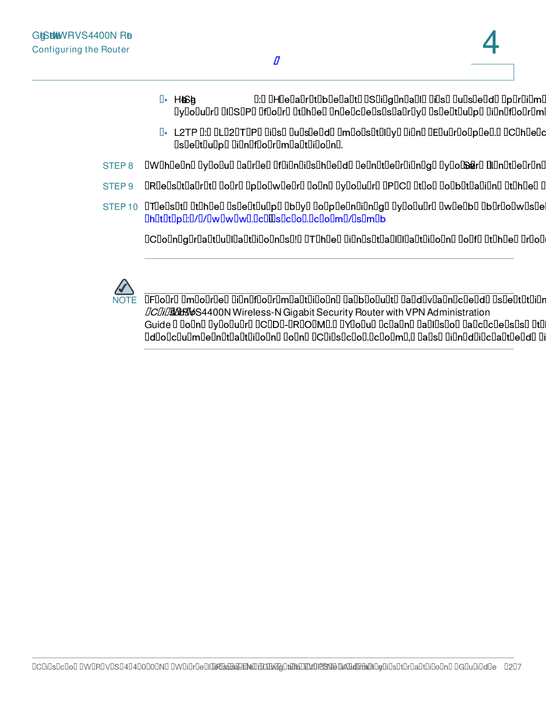 Cisco Systems WRVS4400NRF manual Getting Started with the WRVS4400N Router 