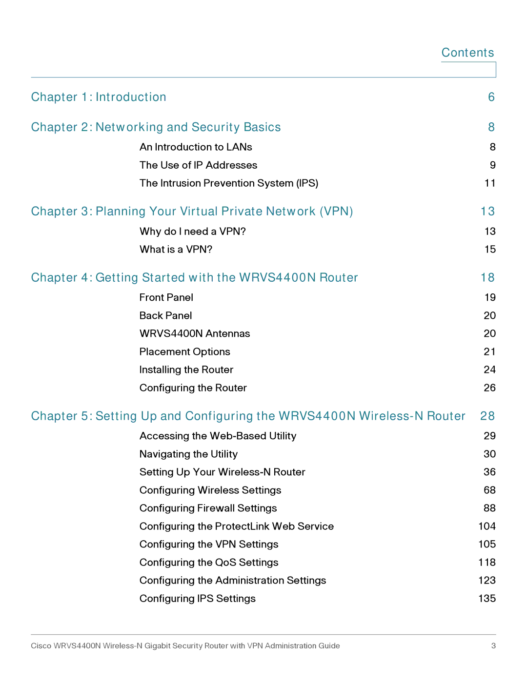 Cisco Systems WRVS4400NRF manual Introduction Networking and Security Basics, Planning Your Virtual Private Network VPN 