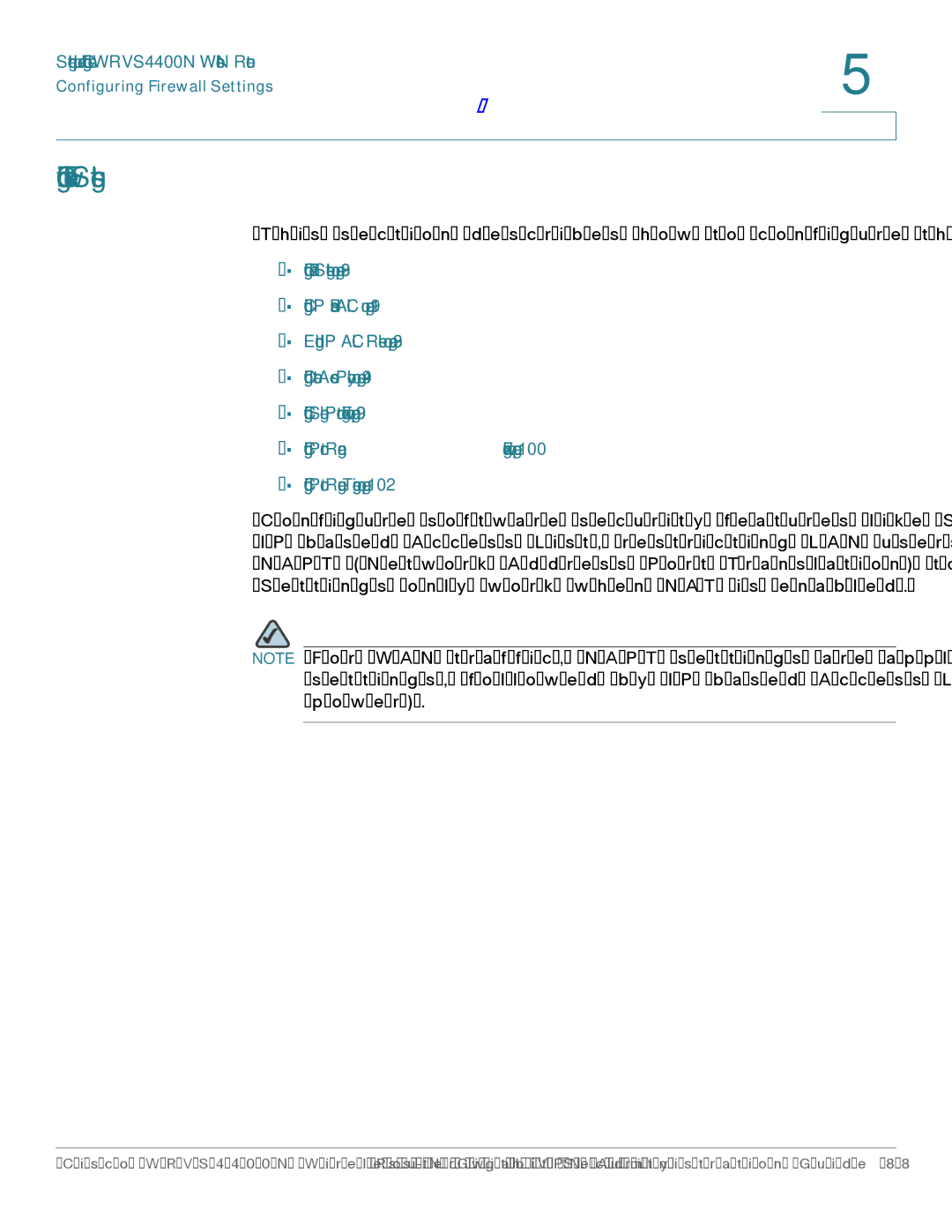 Cisco Systems WRVS4400NRF manual Configuring Firewall Settings 