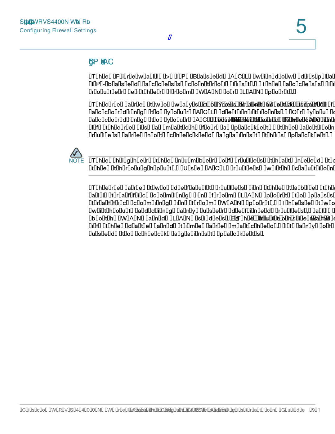 Cisco Systems WRVS4400NRF manual Configuring IP Based ACL 