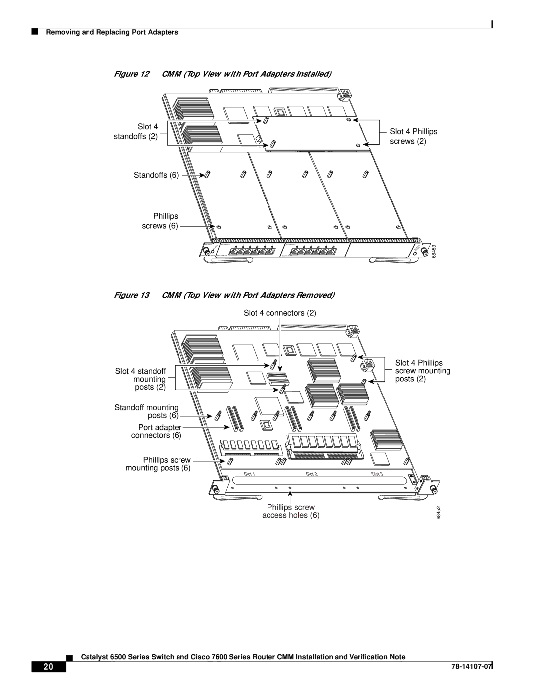 Cisco Systems WS-SVC-CMM manual CMM Top View with Port Adapters Installed 