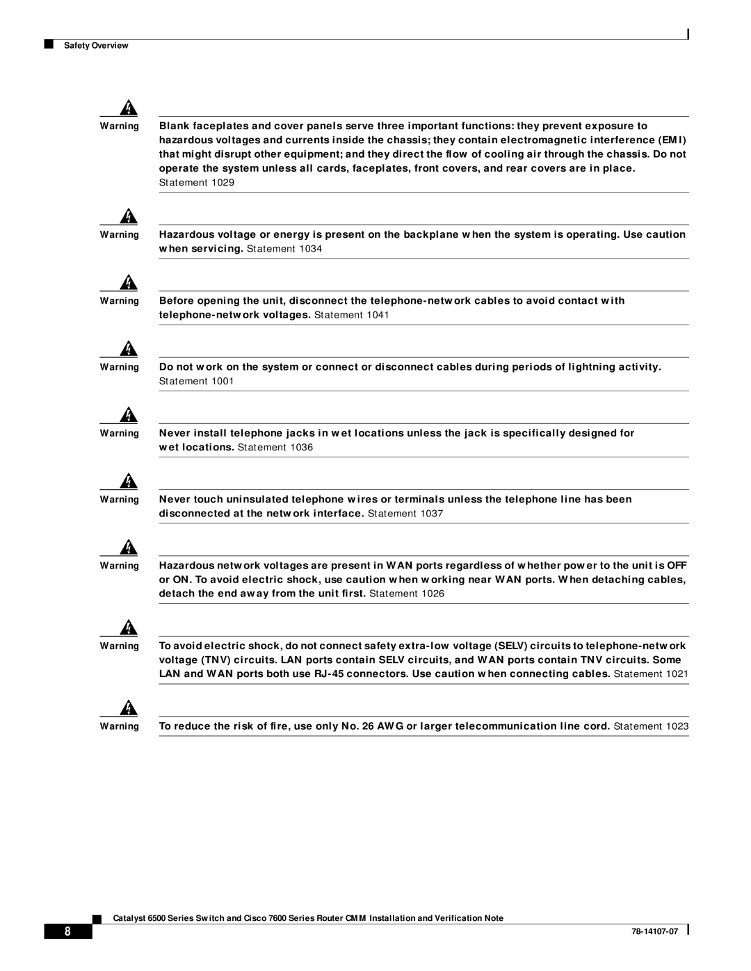 Cisco Systems WS-SVC-CMM manual 