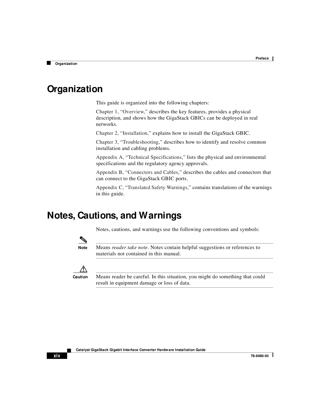 Cisco Systems WS-X3500-XL manual Organization, Xiv 