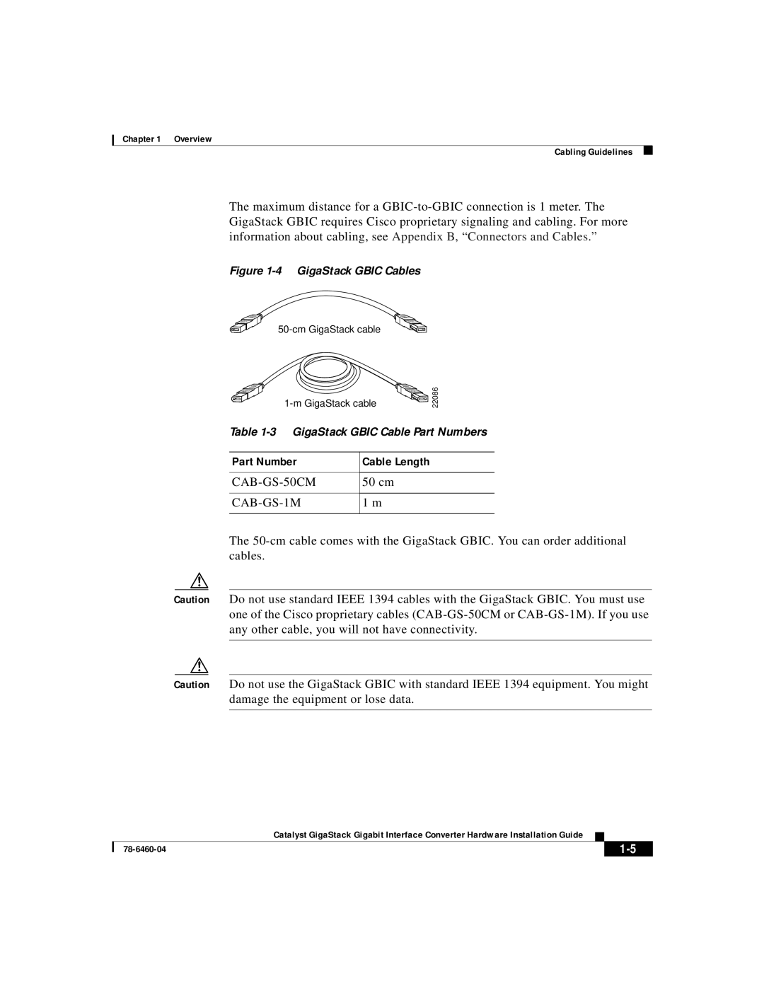 Cisco Systems WS-X3500-XL manual Part Number, Cable Length 