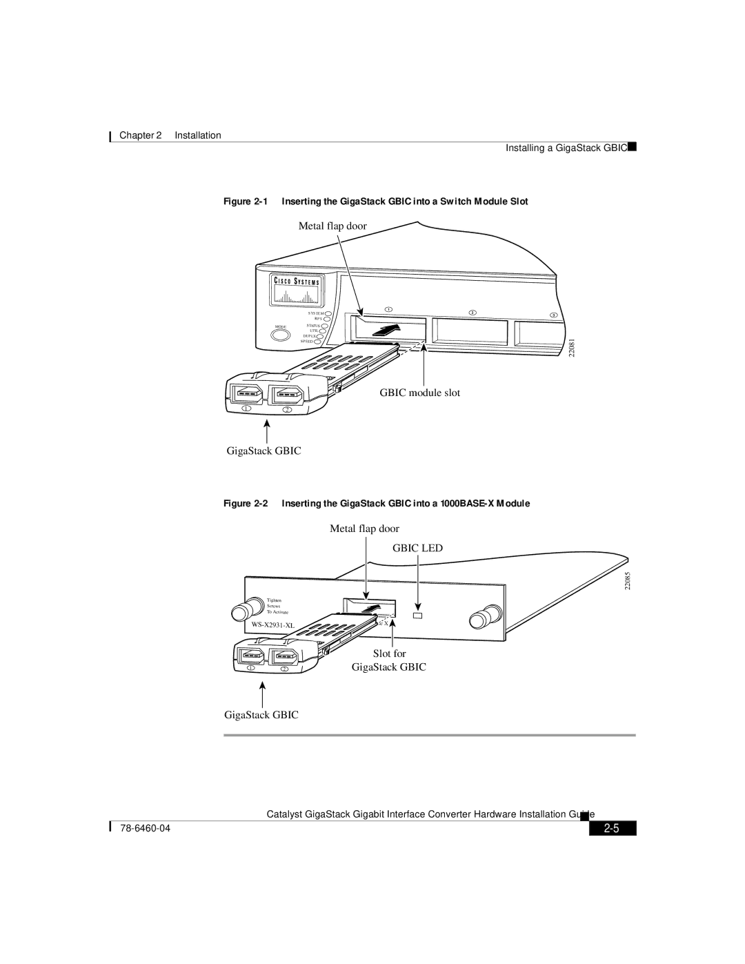 Cisco Systems WS-X3500-XL manual Metal flap door 