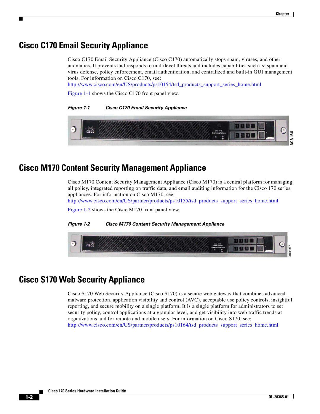 Cisco Systems WSAS170K9, WSA S170 Cisco C170 Email Security Appliance, Cisco M170 Content Security Management Appliance 