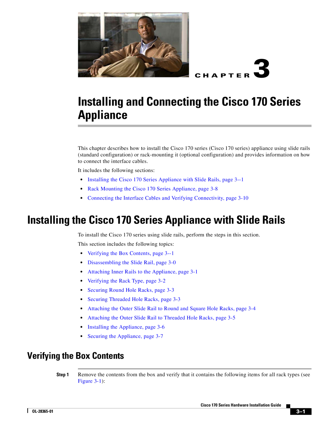 Cisco Systems WSA S170, WSAS170K9 Installing and Connecting the Cisco 170 Series Appliance, Verifying the Box Contents 