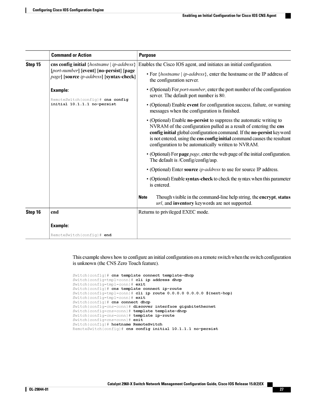 Cisco Systems WSC2960X24PDL, WSC2960X24TDL, WSC2960X48TSL manual Port-number event no-persist, Source ip-address syntax-check 