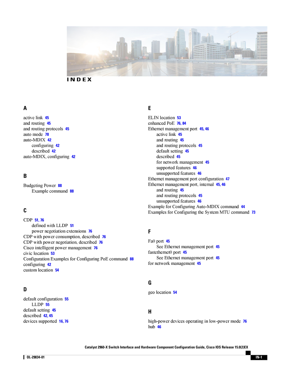 Cisco Systems WSC2960X48TDL manual D E 