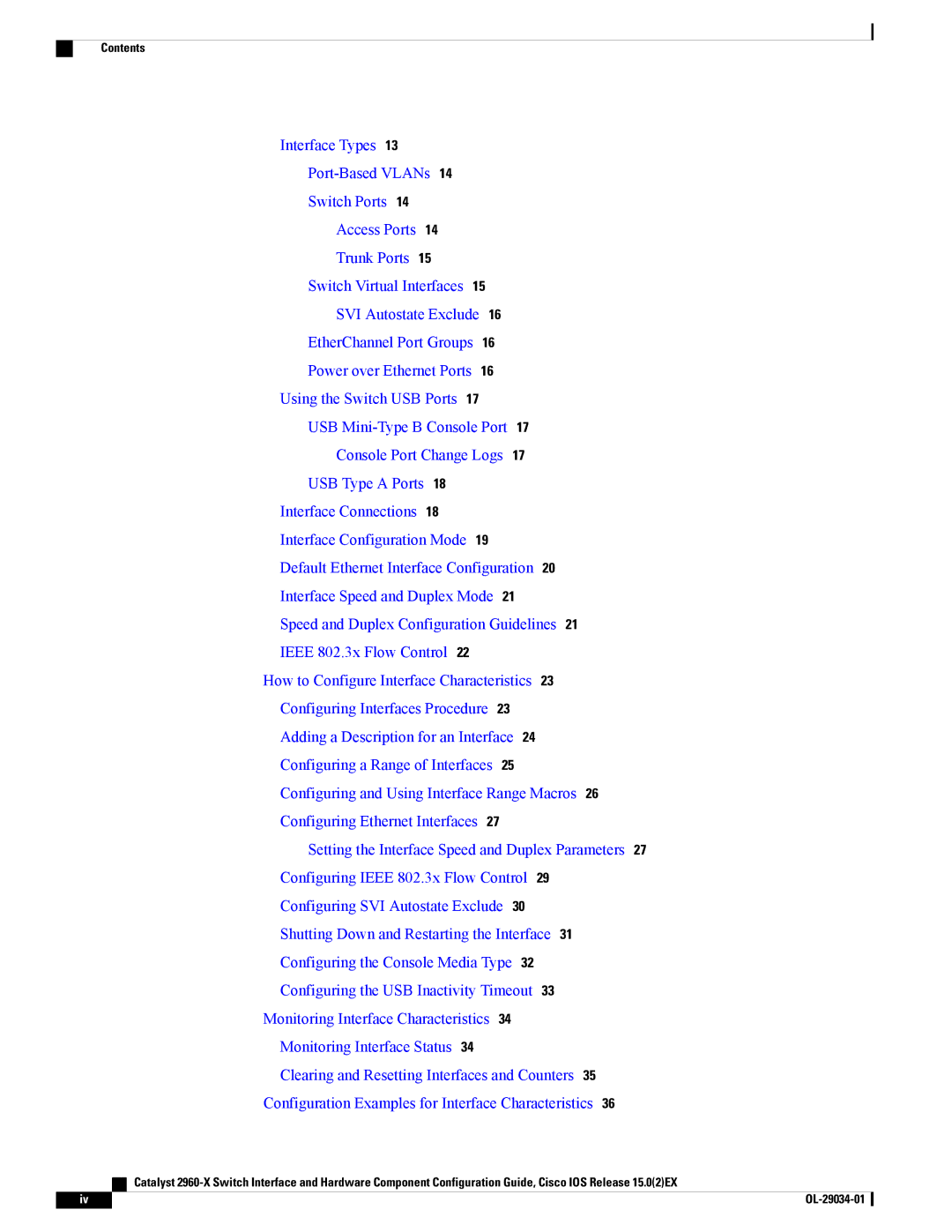 Cisco Systems WSC2960X48TDL manual Contents 