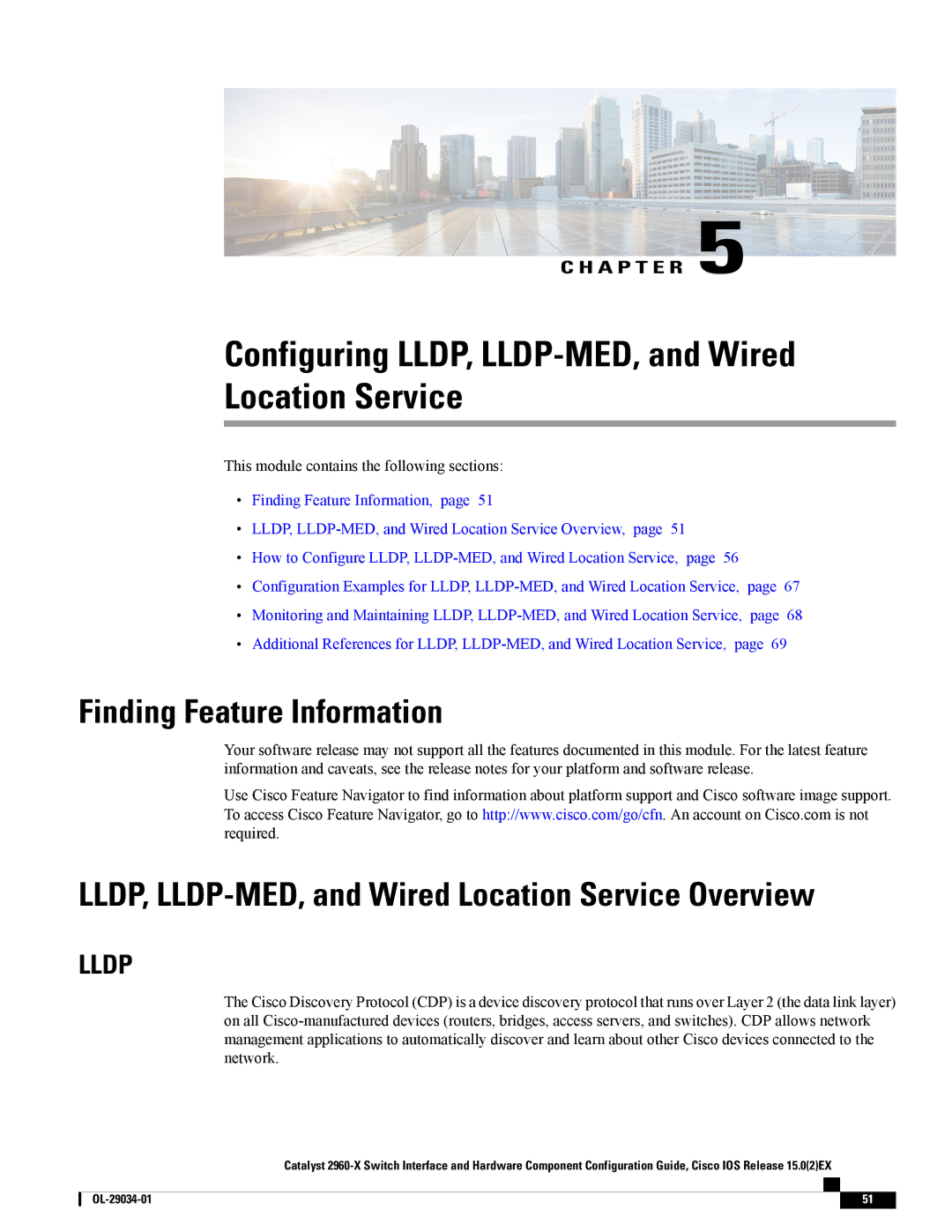 Cisco Systems WSC2960X48TDL manual Configuring LLDP, LLDP-MED, and Wired Location Service 