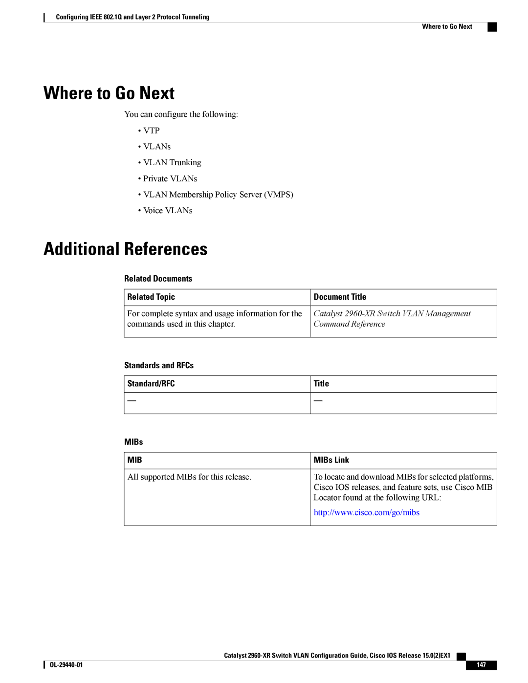 Cisco Systems WSC2960XR48FPSI manual 147 