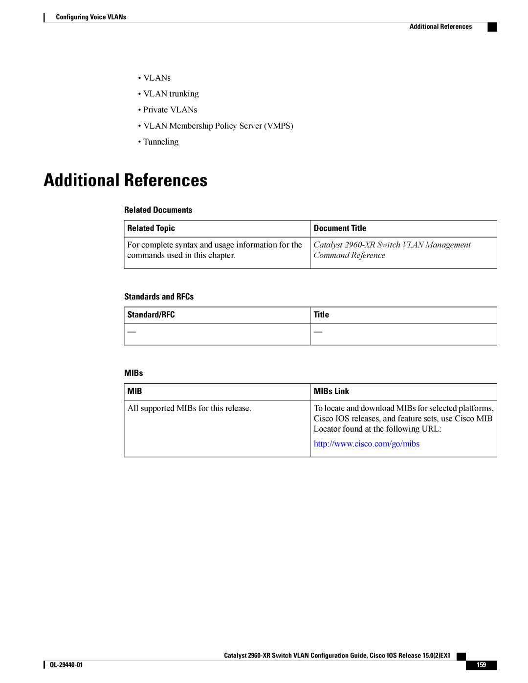 Cisco Systems WSC2960XR48FPSI manual 159 