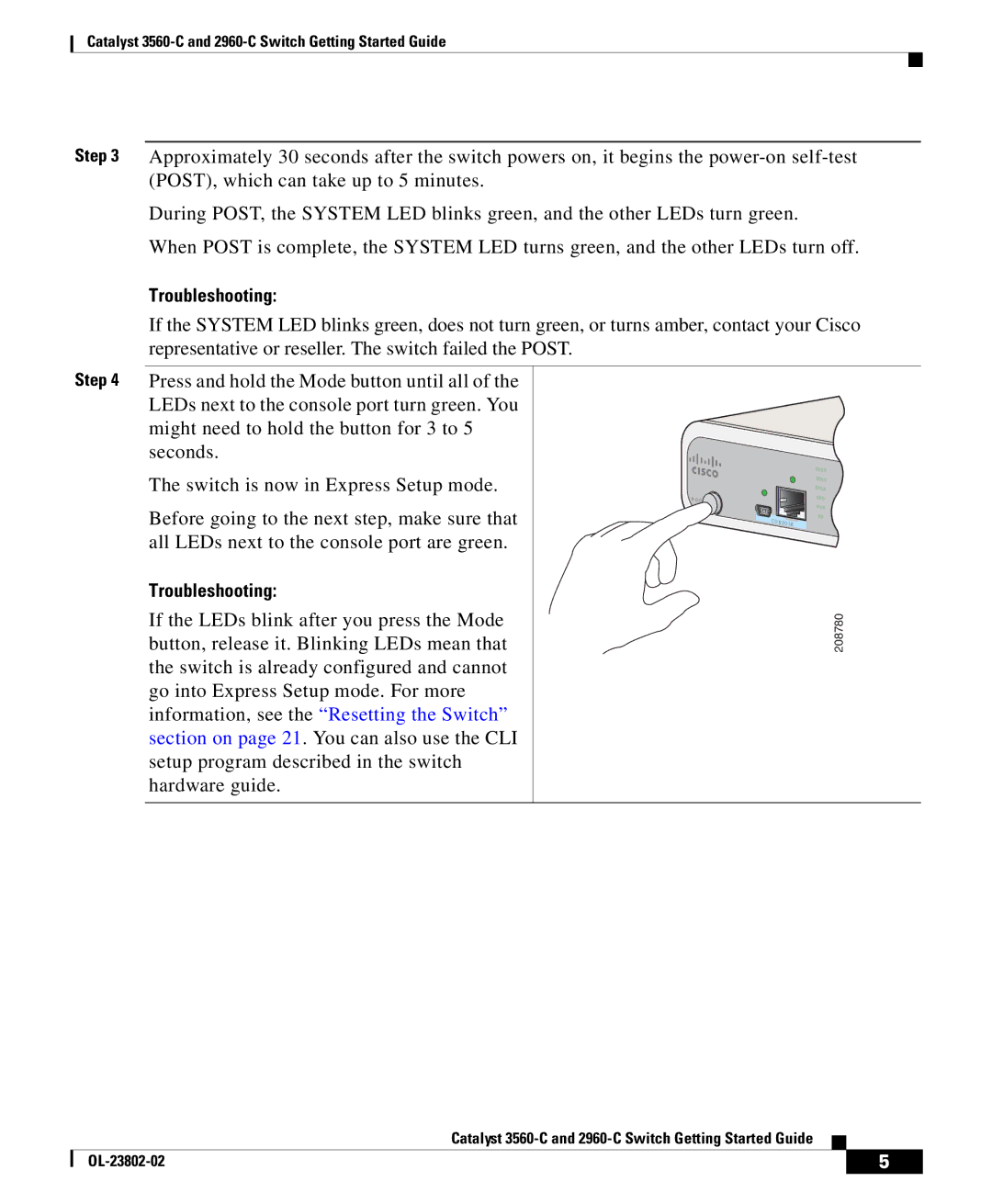 Cisco Systems WSC3560CG8PCSRF manual Troubleshooting 