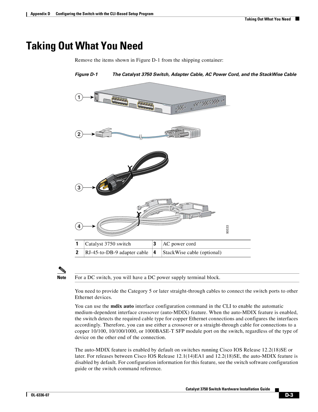 Cisco Systems WSC3750X24TS specifications Taking Out What You Need 