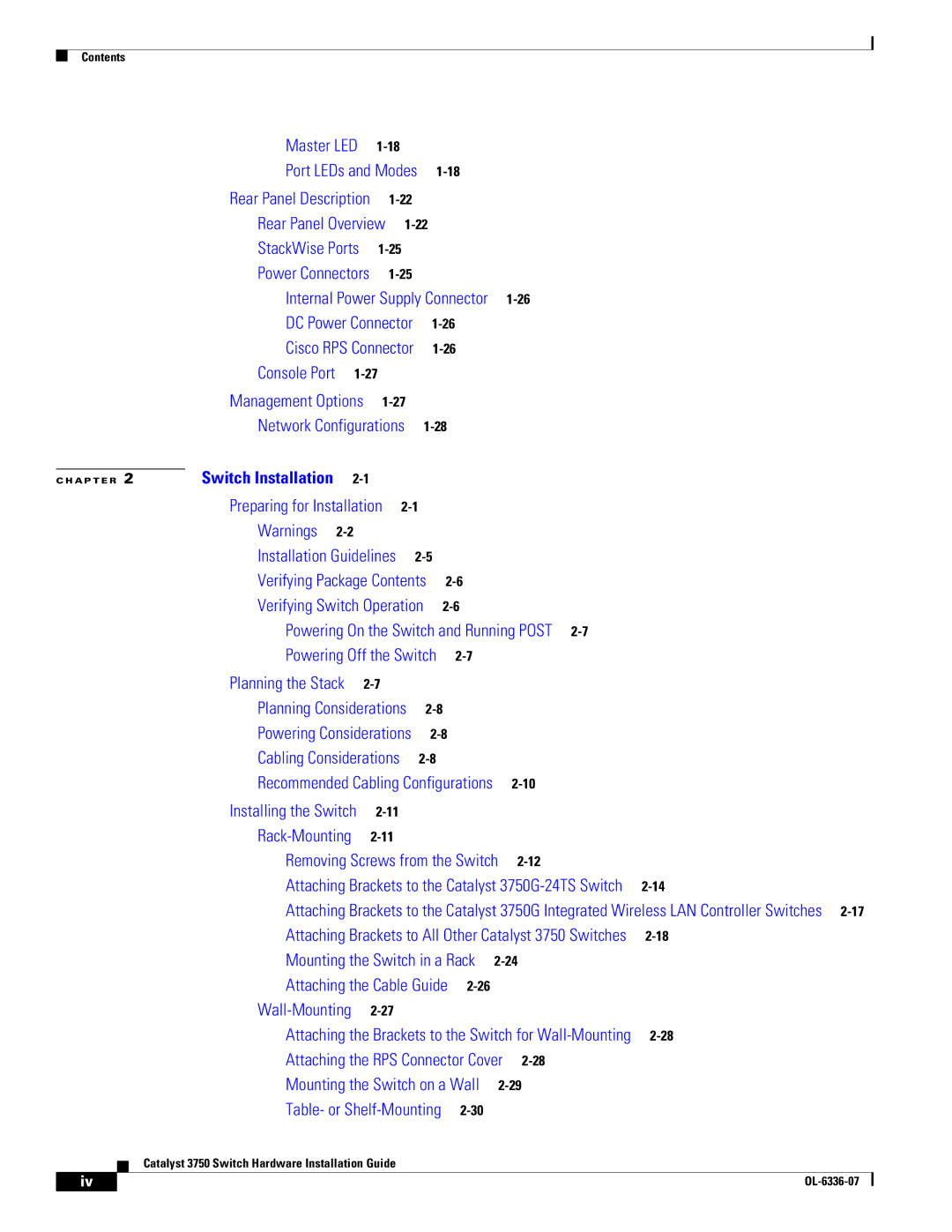 Cisco Systems WSC3750X24TS specifications Rear Panel Overview 