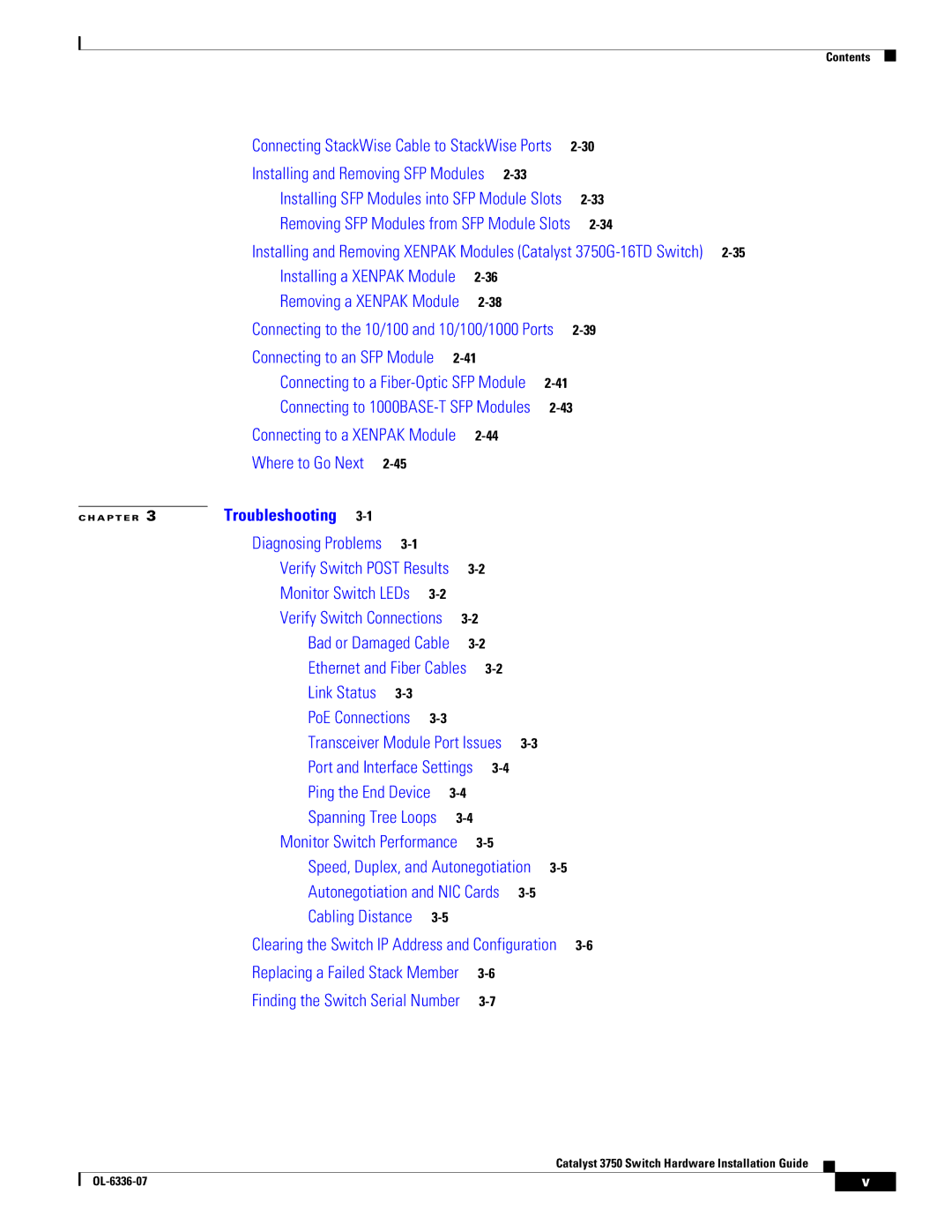 Cisco Systems WSC3750X24TS specifications Troubleshooting 