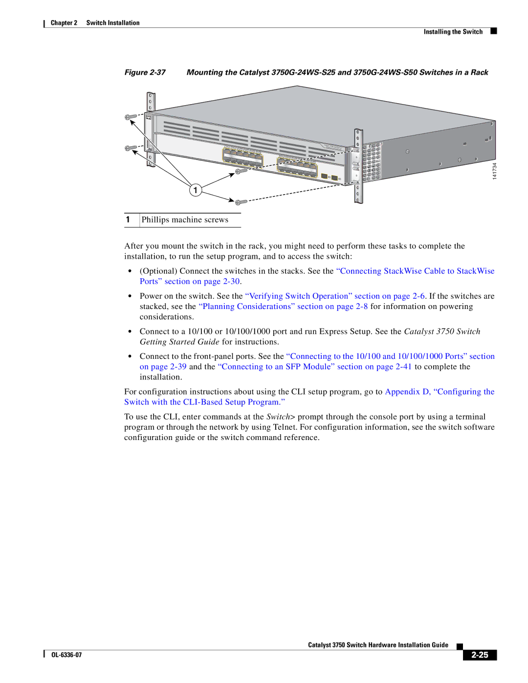 Cisco Systems WSC3750X24TS specifications 141734 