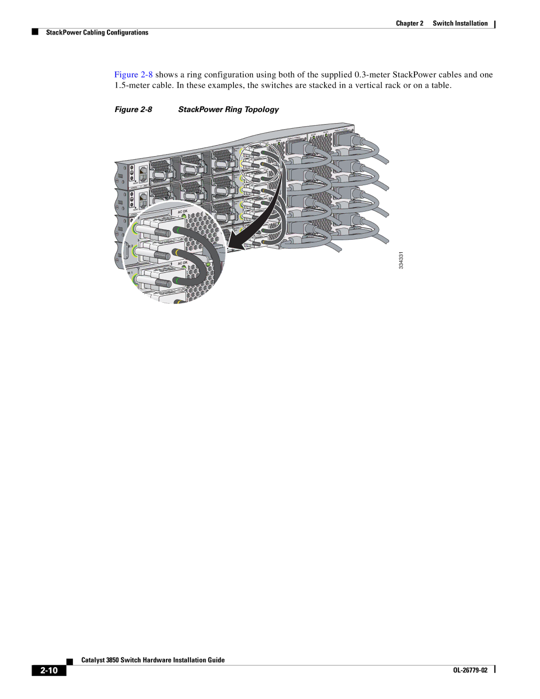 Cisco Systems C3850NM41G, WSC385024TS, C3850NM210G manual StackPower Ring Topology 